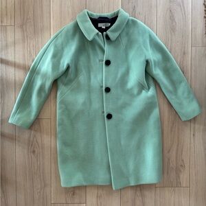 Boden Light Green Coat with Black Buttons Ingrid coat